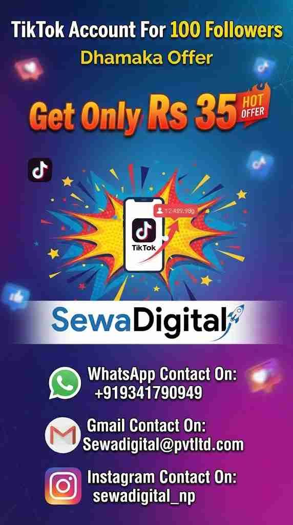 Get TikTok Account For 100 Followers offer